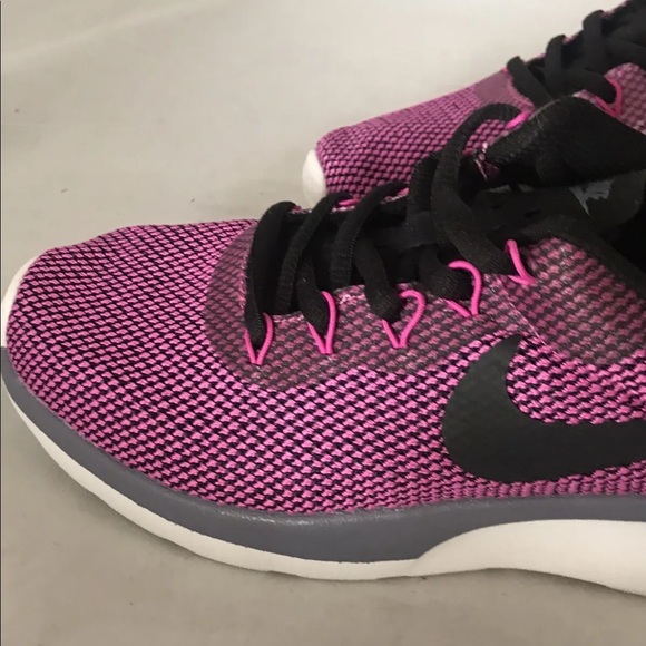 New Nike Women’s Tanjun Racer Sneakers Carbon/ Black/ Magenta 6.5 - Picture 5 of 11